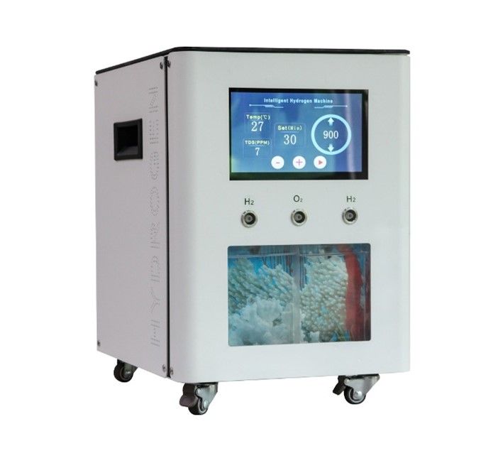 Medizinisches Wasserstofftherapiegerät mit Display und Anschlüssen zur Inhalation von H2 und O2
