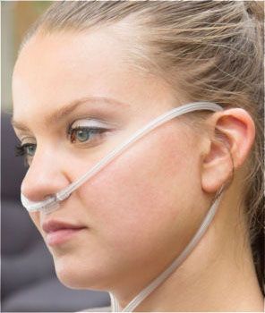 Medizinisches Wasserstofftherapiegerät mit Display und Anschlüssen zur Inhalation von H2 und O2